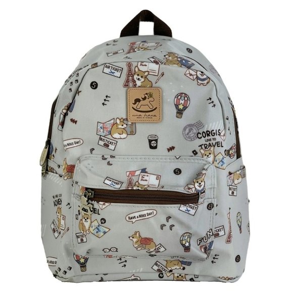Uma Hana Handbags - Waterproof Corgi Mini Small Travel Backpack